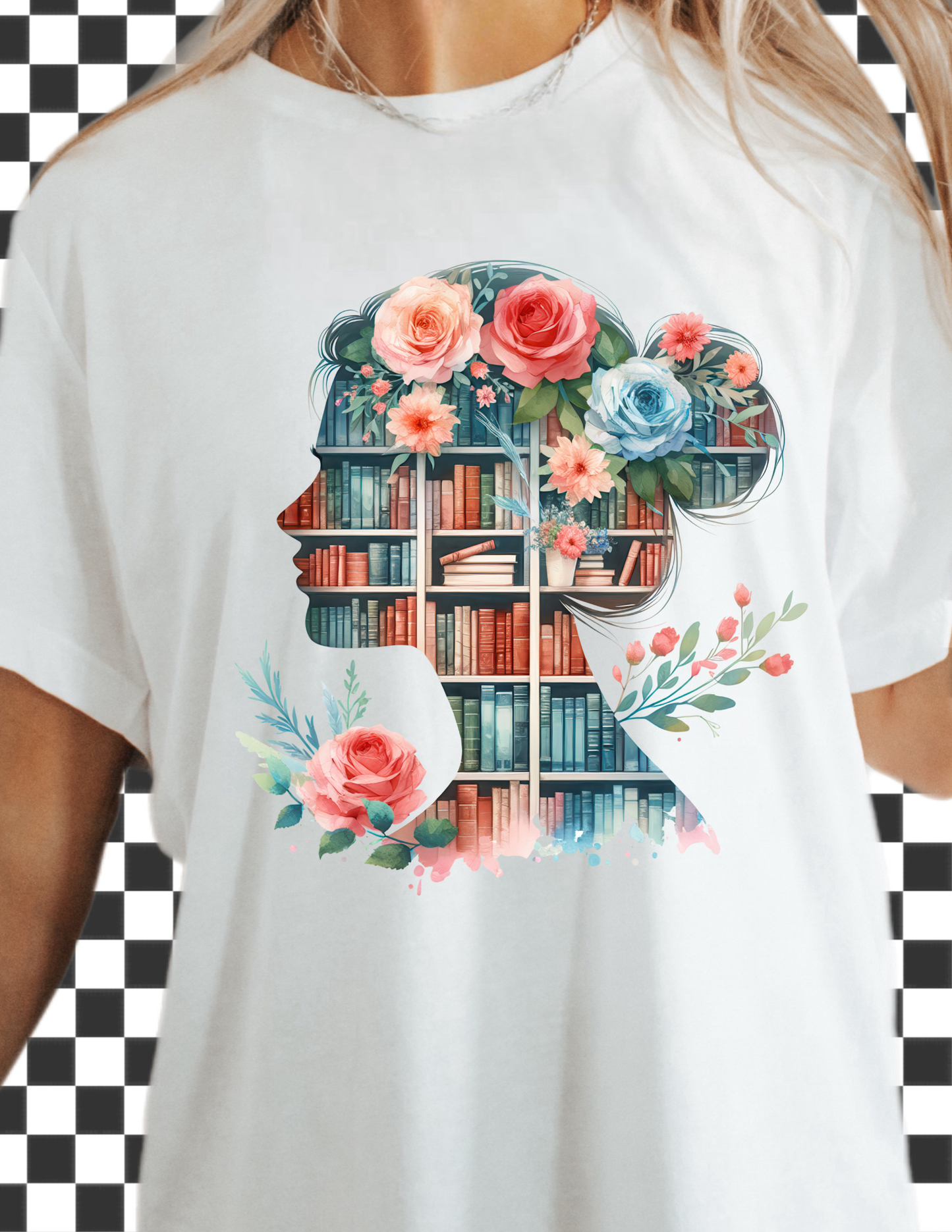 Floral Book Girl