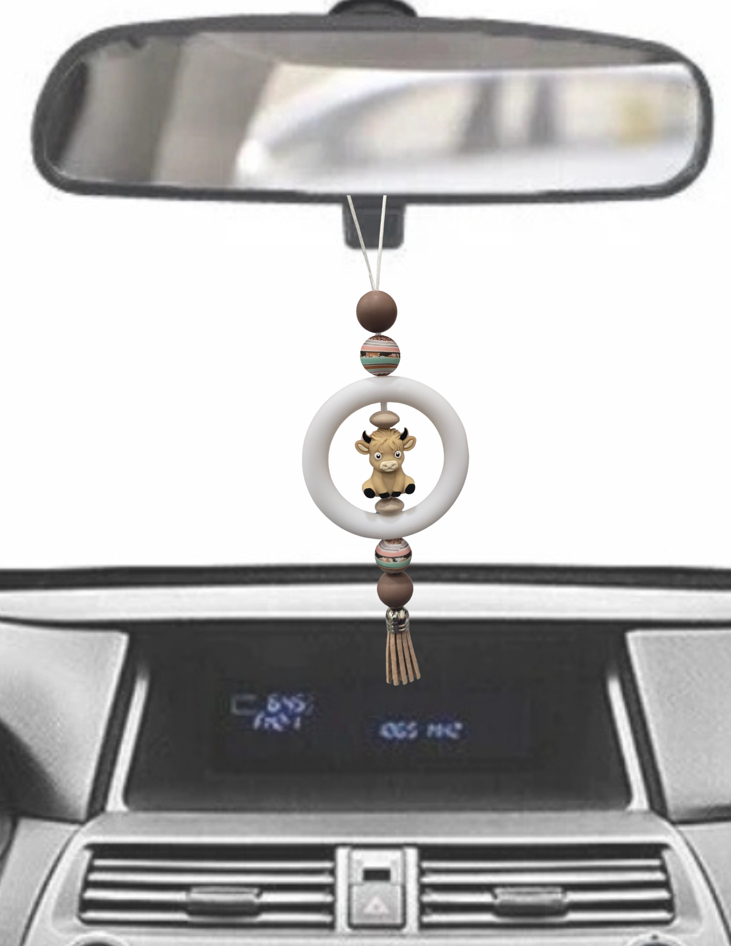 Cow Rearview Mirror Charm