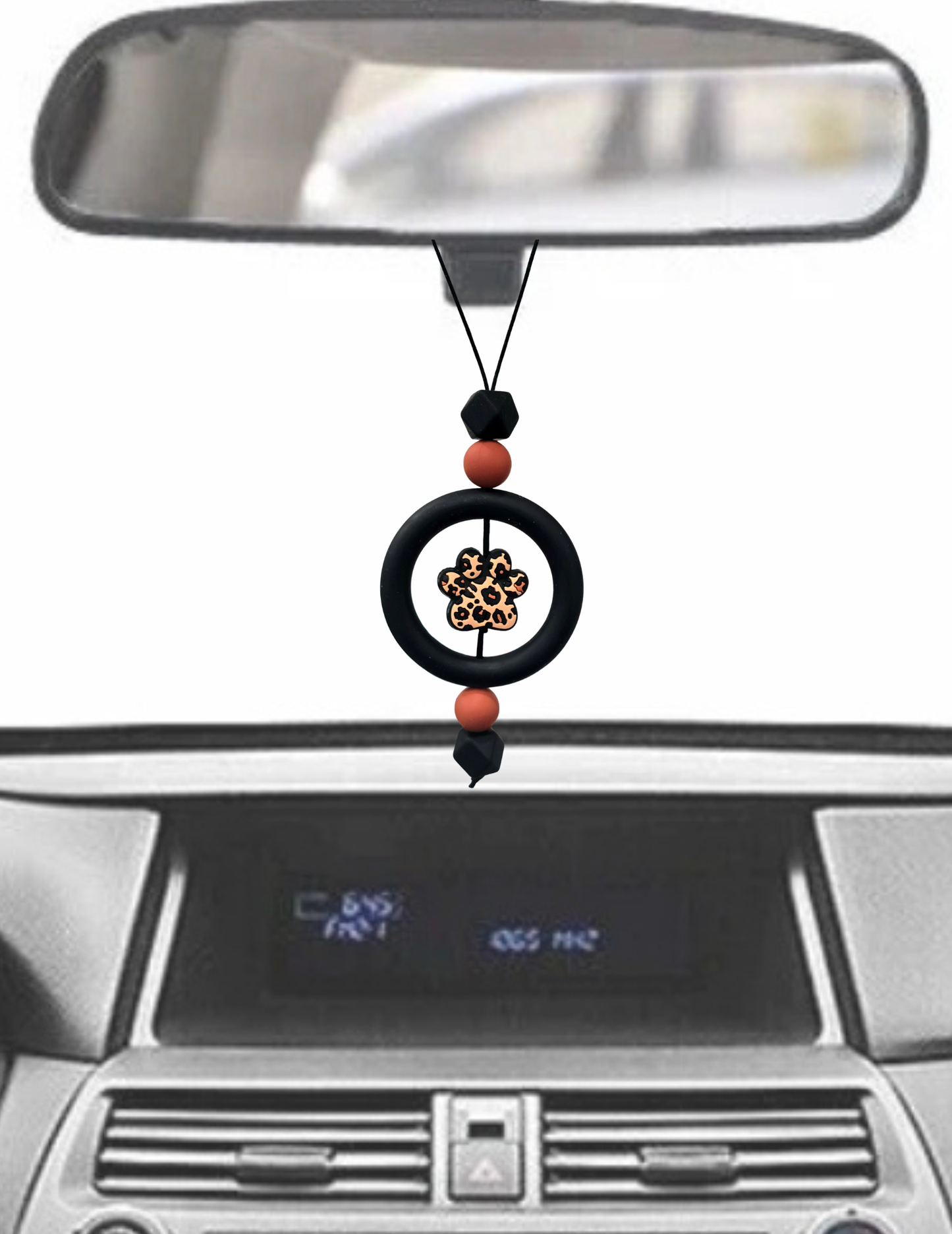 Paw Print Rearview Mirror Charm