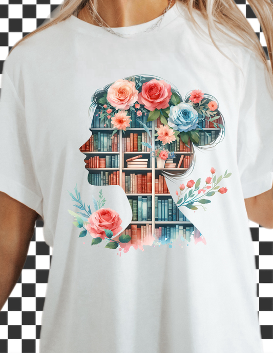 Floral Book Girl