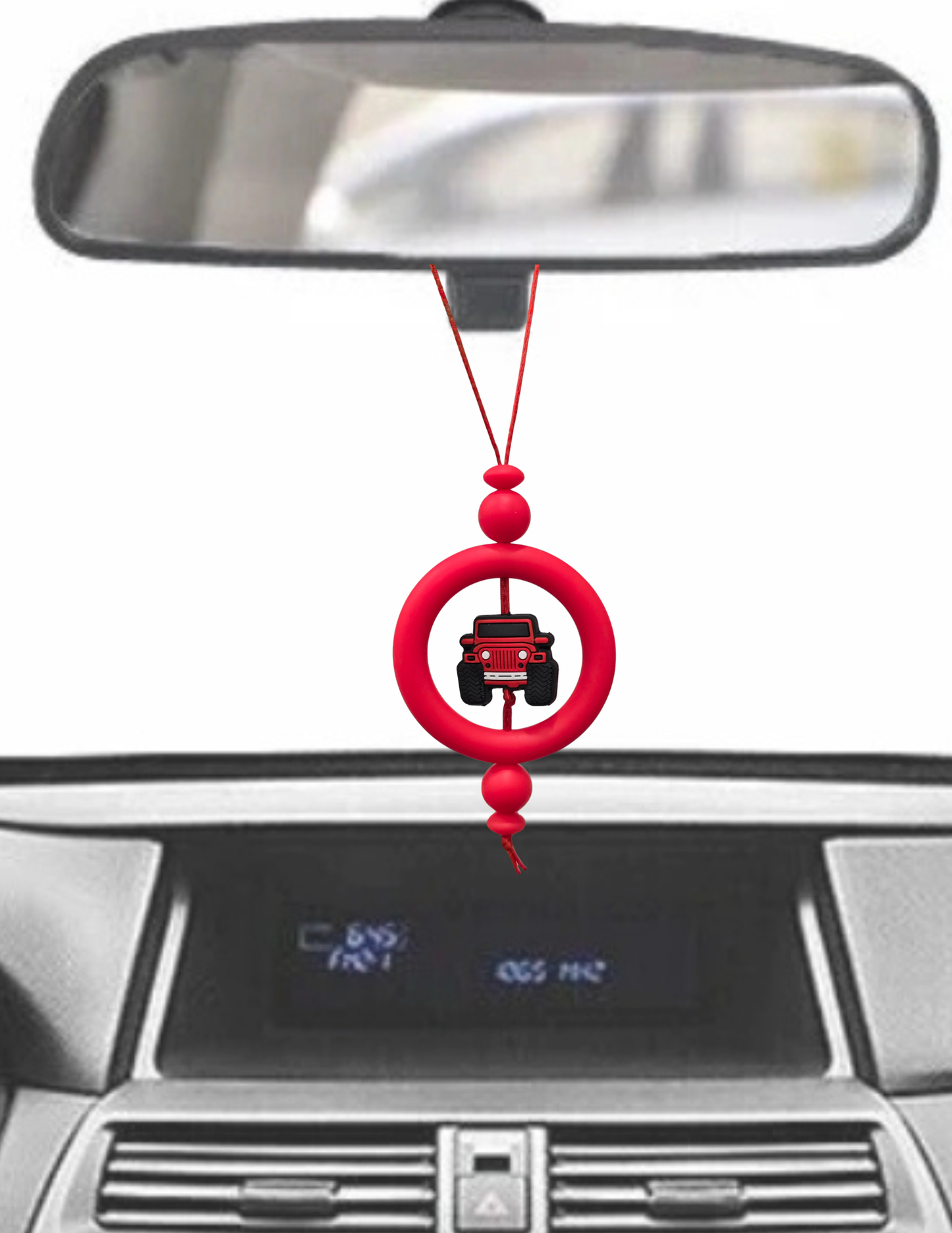 Red Vehicle Rearview Mirror Charm
