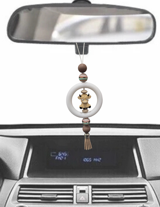 Cow Rearview Mirror Charm
