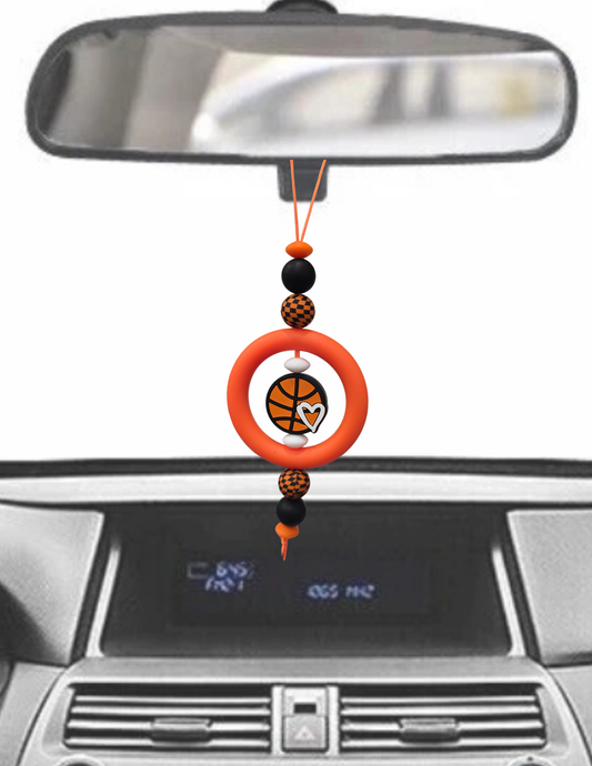 Basketball Rearview Mirror Charm