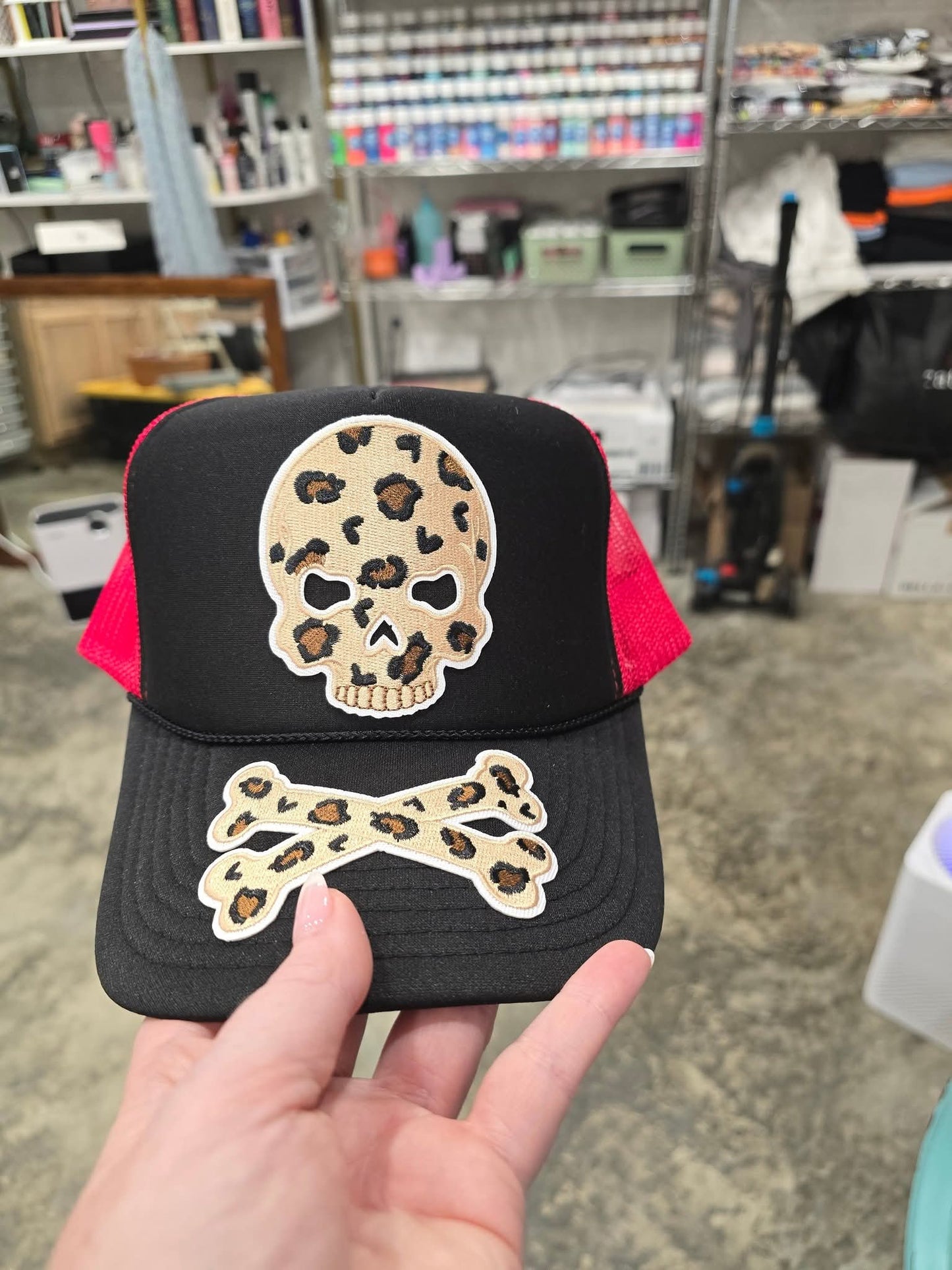 Red&Black OTTO - Animal Print Skull (patch)