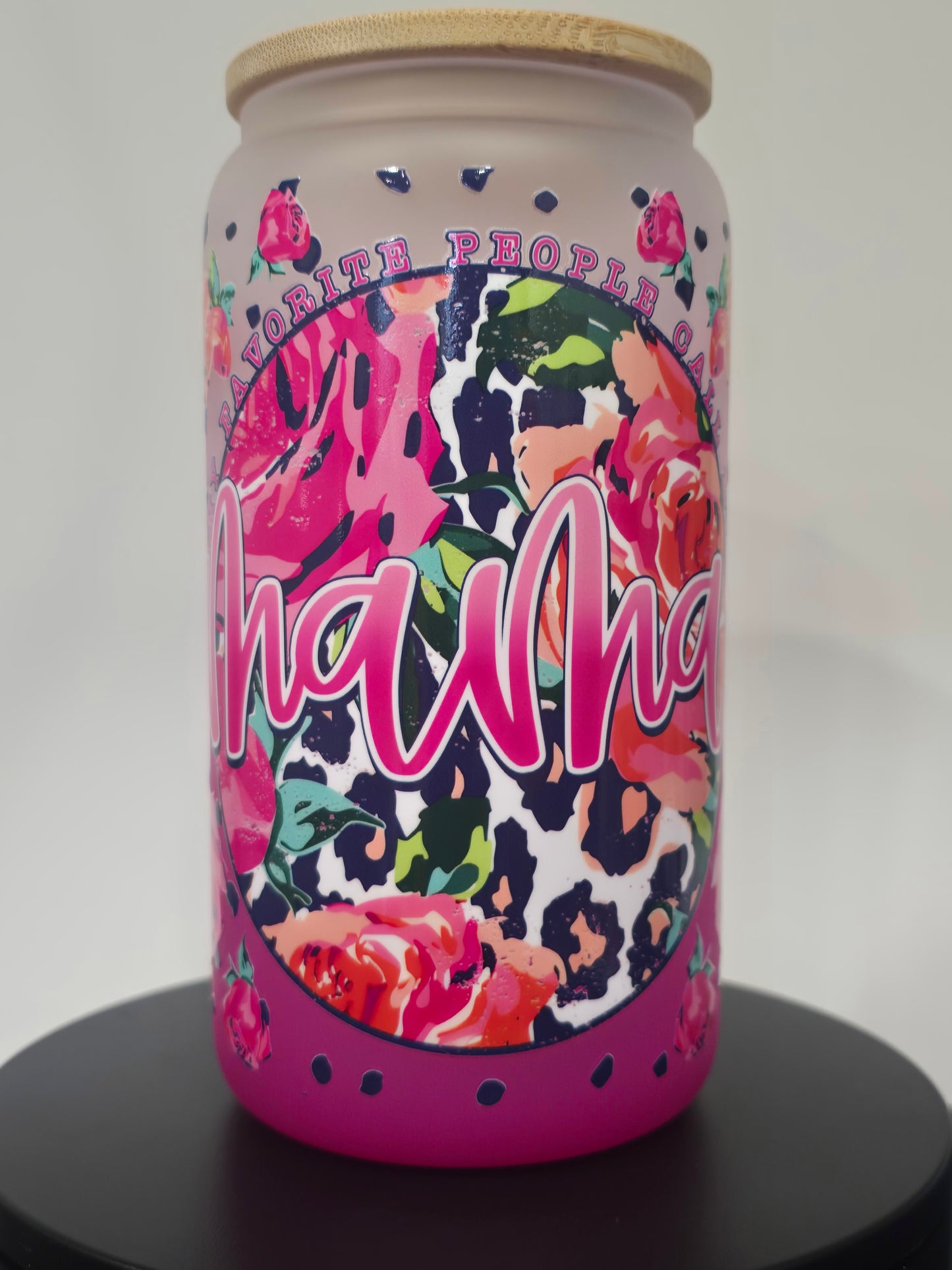 16 Oz Dark Pink Gradient People Call me MAMA